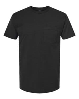 BLACK Tultex 293 heavyweight jersey pocket t-shirt