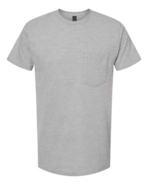 HEATHER GREY Tultex 293 heavyweight jersey pocket t-shirt