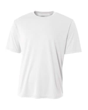 WHITE A4 NB3142 youth cooling performance t-shirt