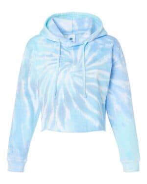 LAGOON Colortone 8333 women's tie-dyed crop hooded sweatshirt