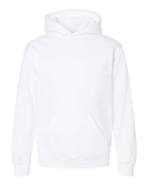 WHITE Tultex 320Y youth hooded sweatshirt