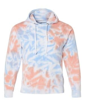 SUNSET TIE DYE J america 8861 tie-dyed fleece hooded sweatshirt