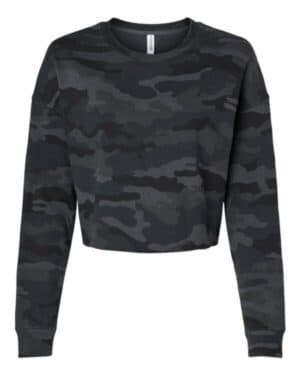 BLACK CAMO AFX24CRP women's lightweight crop crewneck sweatshirt