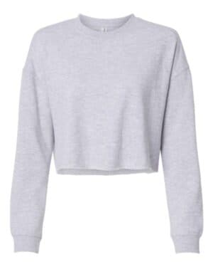 GREY HEATHER AFX24CRP women's lightweight crop crewneck sweatshirt