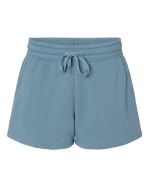 MISTY BLUE PRM20SRT womens lightweight california wave wash fleece shorts