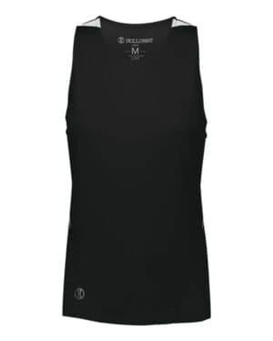BLACK/ WHITE Holloway 221335 women's pr max track racerback jersey