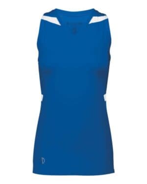 ROYAL/ WHITE 221337 women's pr max compression racerback jersey