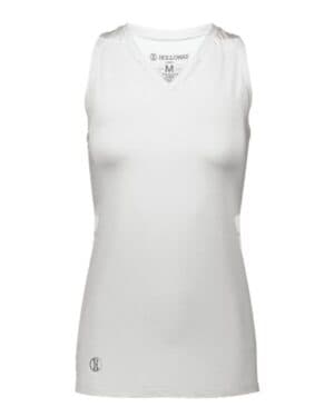 WHITE 221337 women's pr max compression racerback jersey