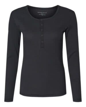 BLACK Boxercraft BW2402 women's harper long sleeve henley