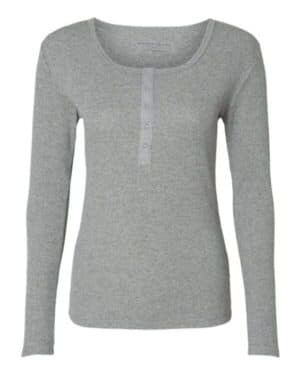 OXFORD HEATHER Boxercraft BW2402 women's harper long sleeve henley
