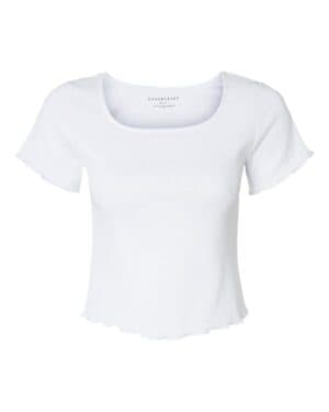 WHITE Boxercraft BW2403 women's baby rib t-shirt