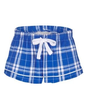 ROYAL/ SILVER Boxercraft BW6501 women's flannel shorts