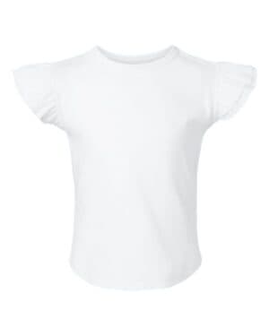 WHITE Rabbit skins 3339 toddler flutter sleeve tee