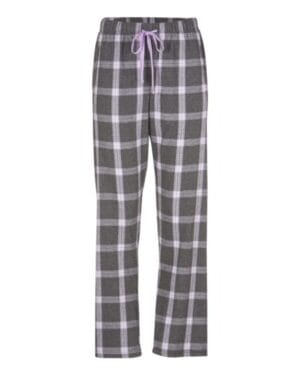 CHARCOAL LAVENDER TOMBOY PLAID Boxercraft BW6620 women's haley flannel pants
