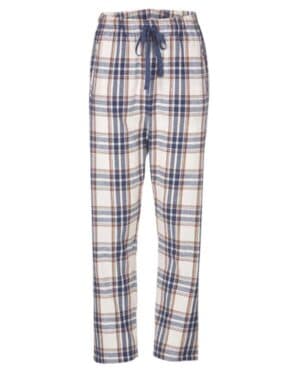 NATURAL INDIGO PLAID Boxercraft BW6620 women's haley flannel pants