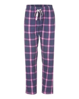 NAVY PINK TOMBOY PLAID Boxercraft BW6620 women's haley flannel pants