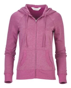 ORCHID HEATHER BW5201 women's dream fleece full-zip hooded sweatshirt