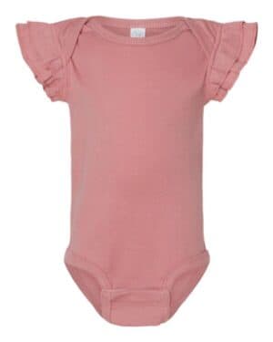 MAUVELOUS Rabbit skins 4439 infant flutter sleeve baby rib bodysuit