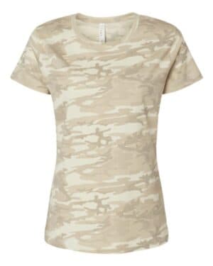 NATURAL CAMO Lat 3516 women's fine jersey tee