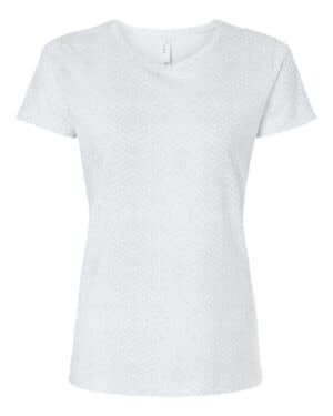 WHITE REPTILE Lat 3516 women's fine jersey tee