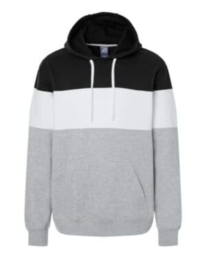 8644 varsity fleece colorblocked hooded sweatshirt