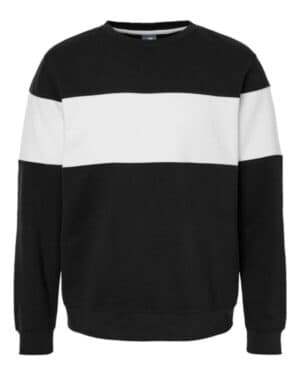 BLACK J america 8646 varsity fleece crewneck sweatshirt
