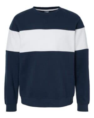 NAVY J america 8646 varsity fleece crewneck sweatshirt