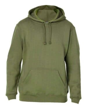 MILITARY GREEN J america 8824 premium hooded sweatshirt