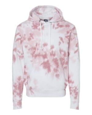 J america 8861 tie-dyed fleece hooded sweatshirt
