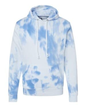 J america 8861 tie-dyed fleece hooded sweatshirt