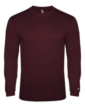 MAROON Badger 4944 triblend performance long sleeve t-shirt