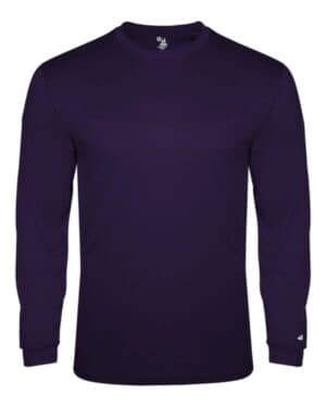 PURPLE Badger 4944 triblend performance long sleeve t-shirt