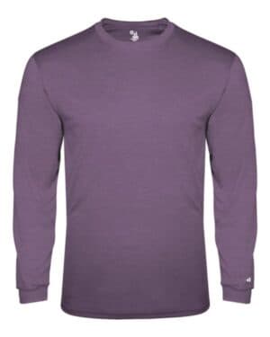 PURPLE HEATHER Badger 4944 triblend performance long sleeve t-shirt
