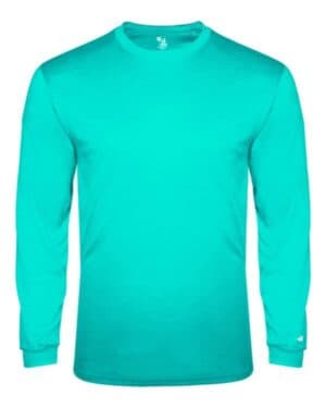TURQUOISE Badger 4944 triblend performance long sleeve t-shirt