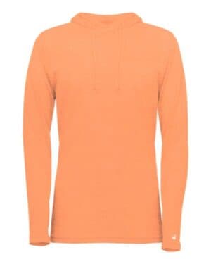 PEACH 4965 women's tri-blend surplice long sleeve hooded t-shirt