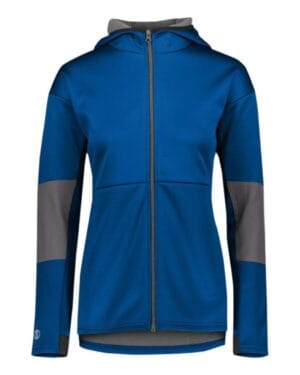 ROYAL/ CARBON 229737 storm dfend women's sof-stretch hooded full-zip jacket