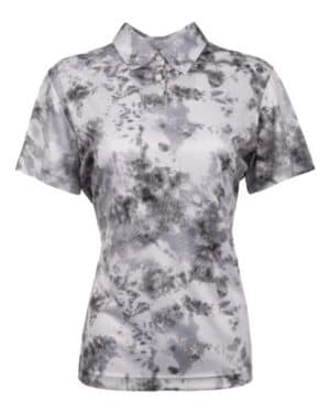 WHITE TIE DYE Burnside 5101 women's burn golf polo