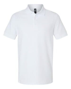 WHITE Gildan 85800 hammer pique polo