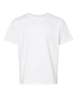 WHITE Gildan 65000B softstyle youth midweight t-shirt