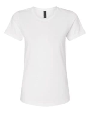 WHITE Gildan 65000L softstyle women's midweight t-shirt
