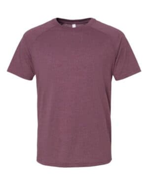 HEATHER MAROON Bella canvas 3201 heather cvc raglan tee