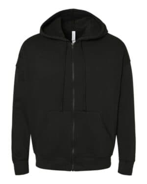 BLACK Bella canvas 3759 sponge fleece dtm full-zip hoodie
