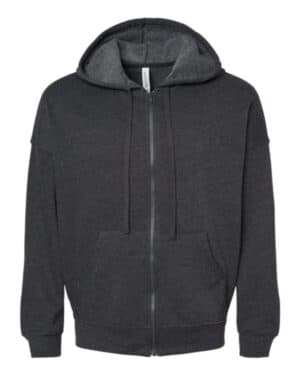 DARK GREY HEATHER Bella canvas 3759 sponge fleece dtm full-zip hoodie