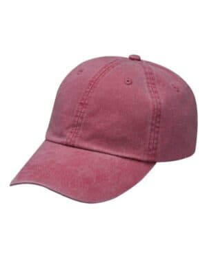 NAUTICAL RED Adams headwear LP101 optimum pigment-dyed cap