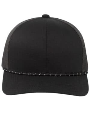 BLACK Pacific headwear 104BR trucker snapback braid cap