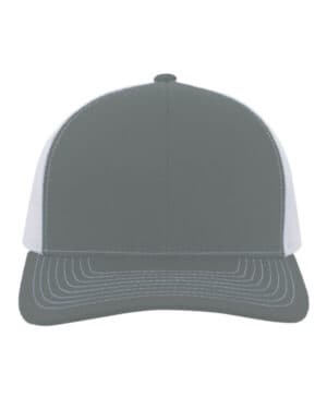 GRAPHITE/ WHITE Pacific headwear 104S contrast stitch trucker snapback