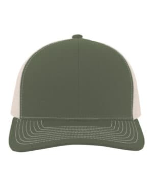 MOSS GREEN/ BGE Pacific headwear 104S contrast stitch trucker snapback