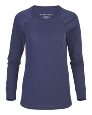 NAVY BW3166 women's solid preppy patch long sleeve t-shirt