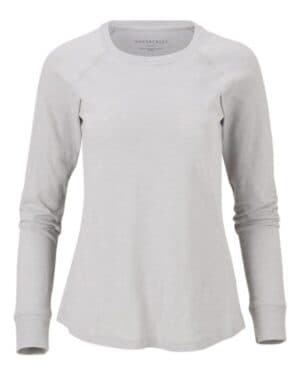 OXFORD HEATHER BW3166 women's solid preppy patch long sleeve t-shirt
