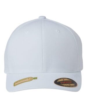 WHITE Flexfit 6277R sustainable polyester cap